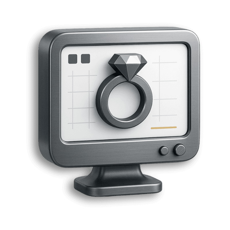 Jewelry CAD design software creating a 3D ring model